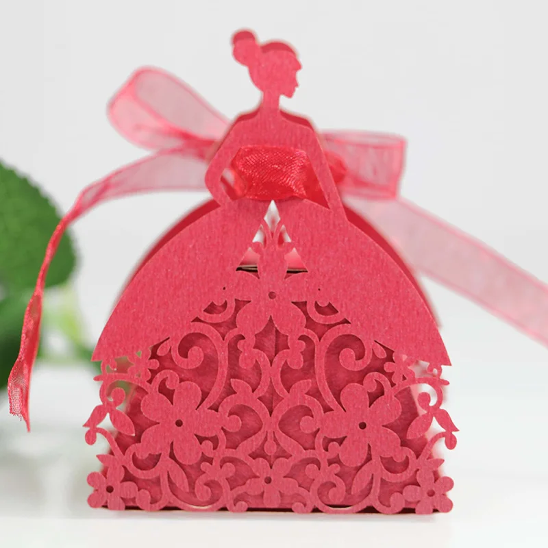 Laser Cut Pearl Paper Gift Boxes with Ribbon – Elegant Candy Chocolate Packaging for Wedding Favors, Engagements, Baby Showers, Birthday Parties, Bridal Showers, and Holiday Celebrations - 图片 9