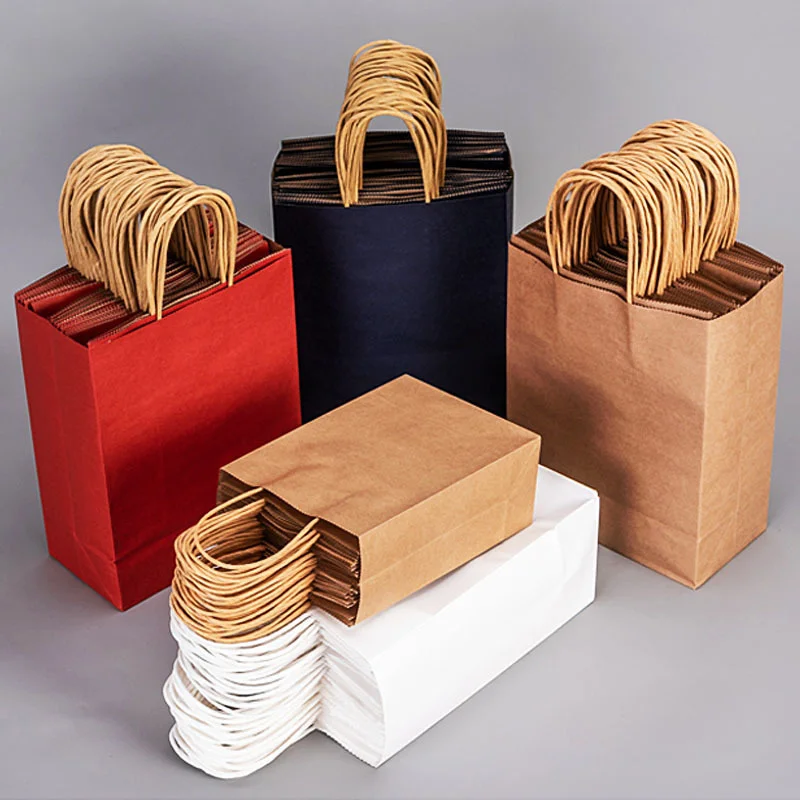 Kraft Paper Gift Bag – Reusable Shopping & Packaging Bag with Handles for Wedding, Party, Business, Retail Use, Ideal for Craft Gifts, Groceries, Eco-Friendly and Sturdy 5