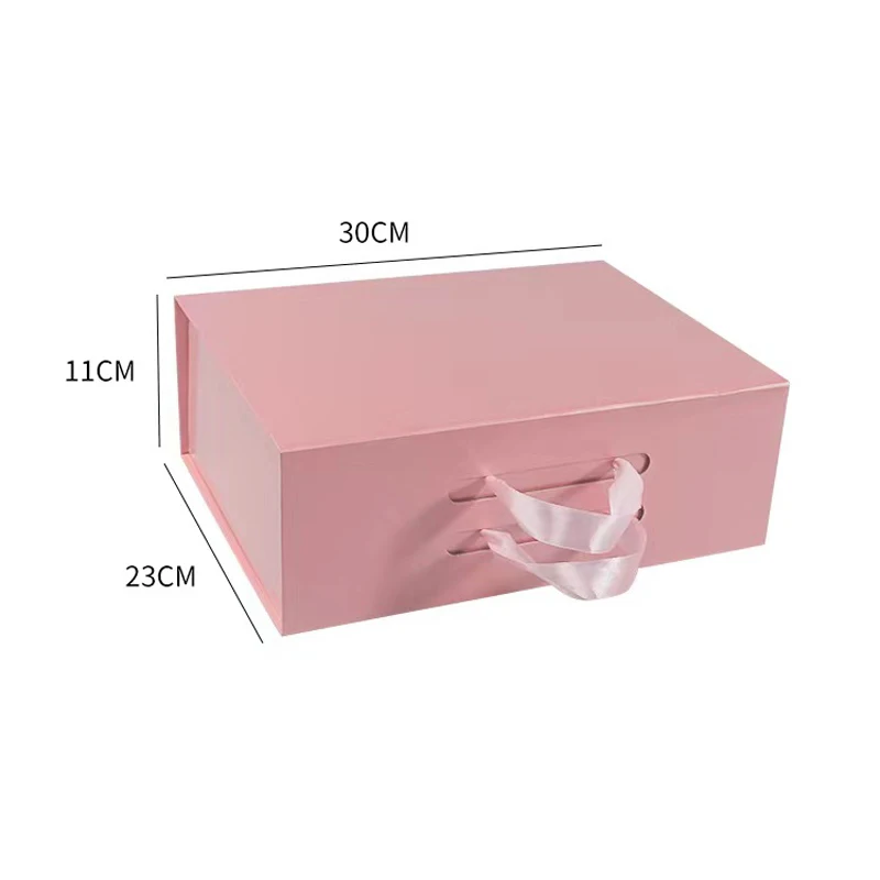 Foldable Magnetic Clamshell Gift Box – Custom logo packaging for weddings, birthdays, clothing, wigs, and party gifts. Portable, durable for stylish and professional product presentation. - 图片 4