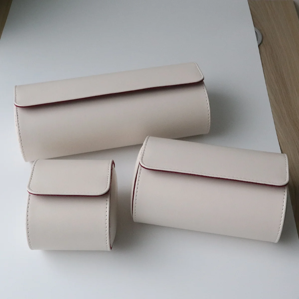 Travel Watch Organizer | Custom Blue PU Leather Travel Watch Roll Case – Embossed Logo, Velvet Suede Interior, Single/Double/Triple Slot Organizer – Portable Watch Storage for Travel & Gifting 2