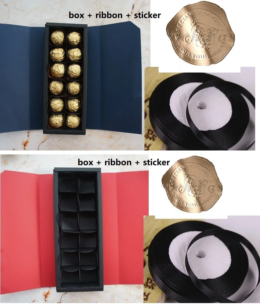 Chocolate Paper Gift Box – Perfect for Valentine's Day, Christmas, Birthdays, and Parties. Ideal for packing chocolates, small gifts, or treats with a festive and elegant presentation design. - 图片 10