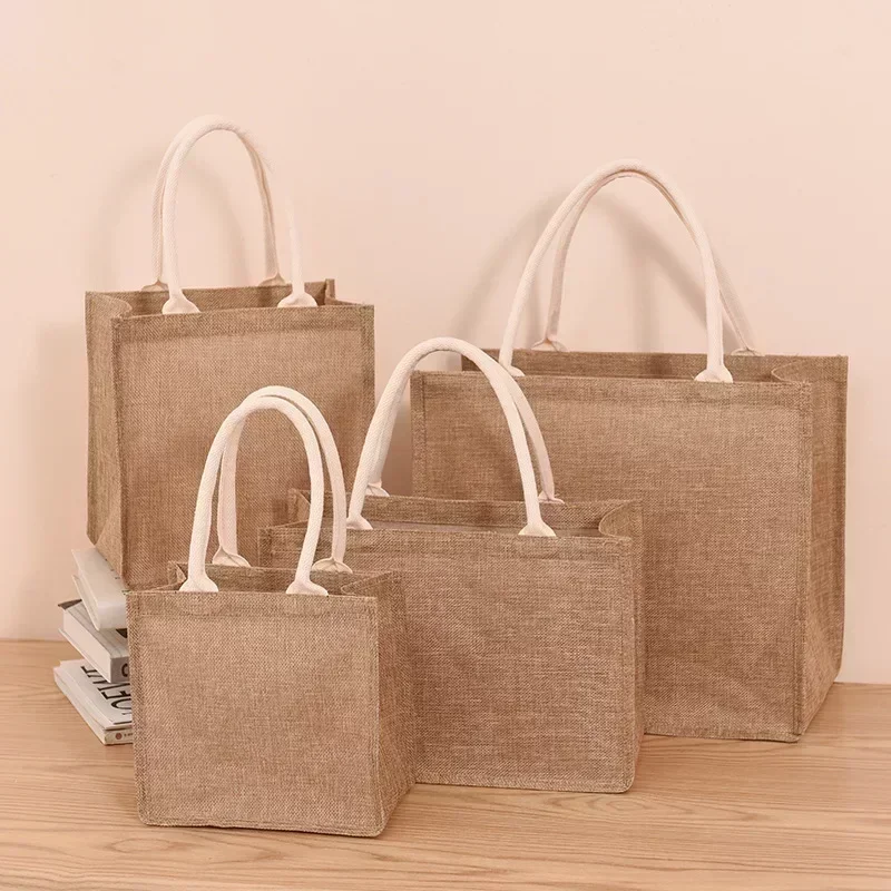 Custom Canvas Tote Bag – Eco-Friendly Reusable Linen Shopping Bag with Handle, Ideal for Promotional Events, Gift Packaging, DIY, Daily Use, Custom Size and Logo Printing Available - 图片 4