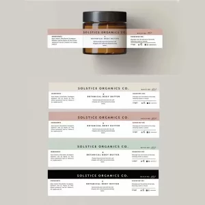 Custom Waterproof Stickers for Jars, Bottles & Pots – Personalized Adhesive Labels for Skincare, Cream, Makeup & Beauty Packaging – Durable Logo Branding for Cosmetic & DIY Containers – 100pcs