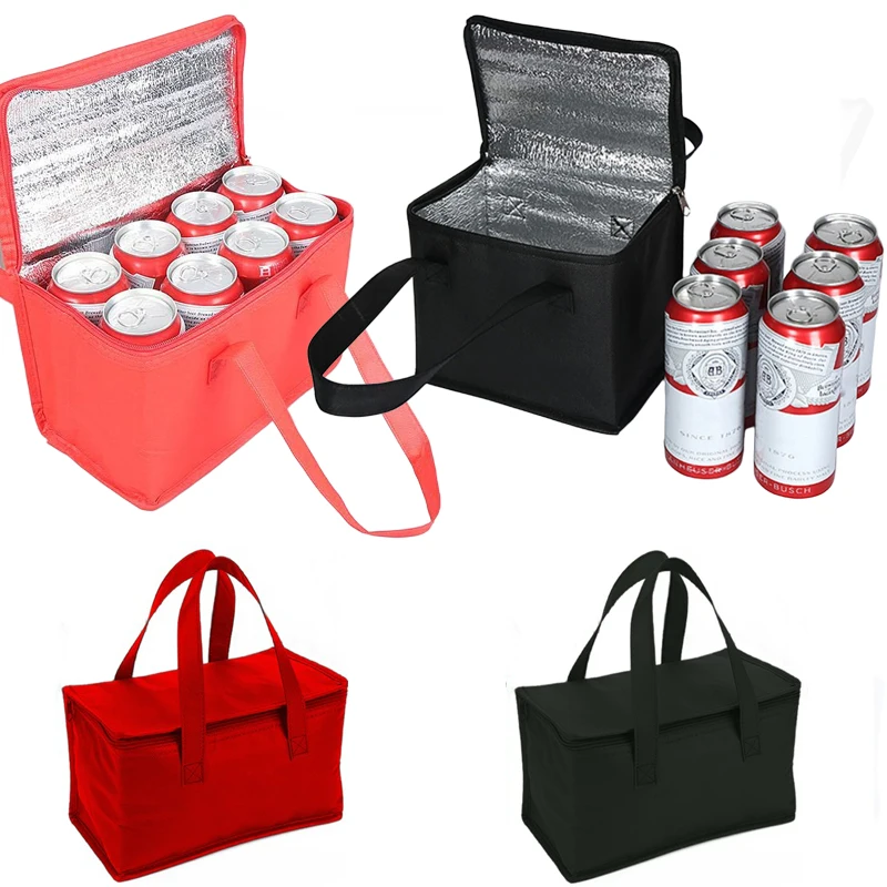 Portable Insulated Lunch Cooler Bag – Foldable Thermal Tote for Food, Drinks, Beer, Ice Packs – Reusable Delivery Bag for Work, Picnic, Camping, Outdoor Travel, Grocery & More