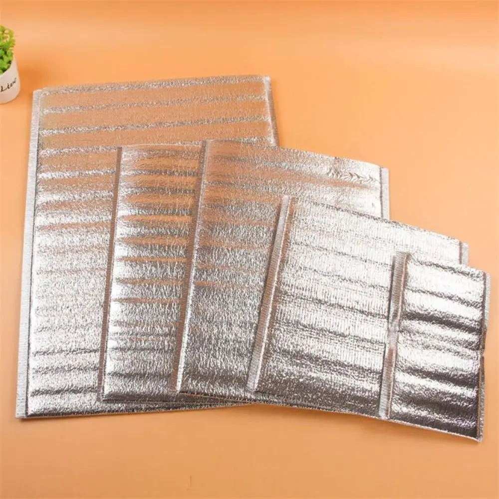 Aluminum Foil Insulated Cooler Bag – Foldable Thermal Tote for Food, Drinks, Delivery, and Picnic – Portable Waterproof Packing Bag for Takeout, Grocery, or Outdoor Use 16