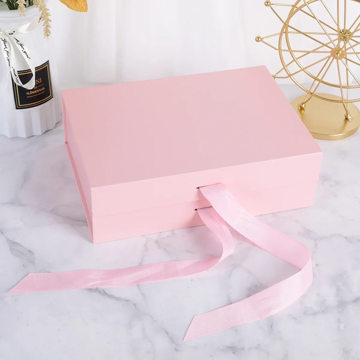 Luxury Foldable Magnetic Ribbon Gift Box – Sturdy Cardboard Packaging with Matte/Embossed Finish – Ideal for Photo Frames, Gifts & More – Custom Logo Available – In Stock, Ready to Ship - 图片 12