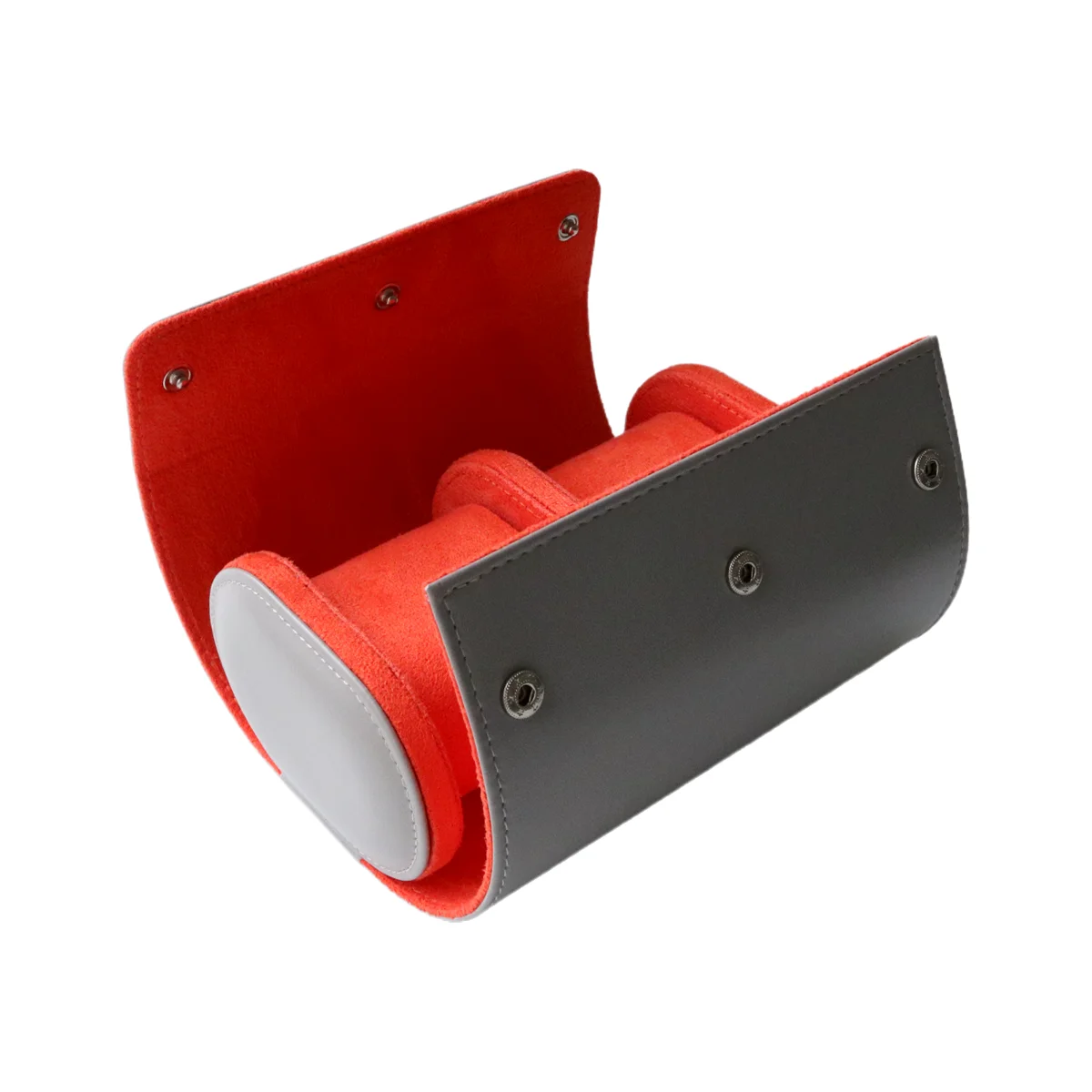 Travel Watch Organizer | Custom Blue PU Leather Travel Watch Roll Case – Embossed Logo, Velvet Suede Interior, Single/Double/Triple Slot Organizer – Portable Watch Storage for Travel & Gifting 10