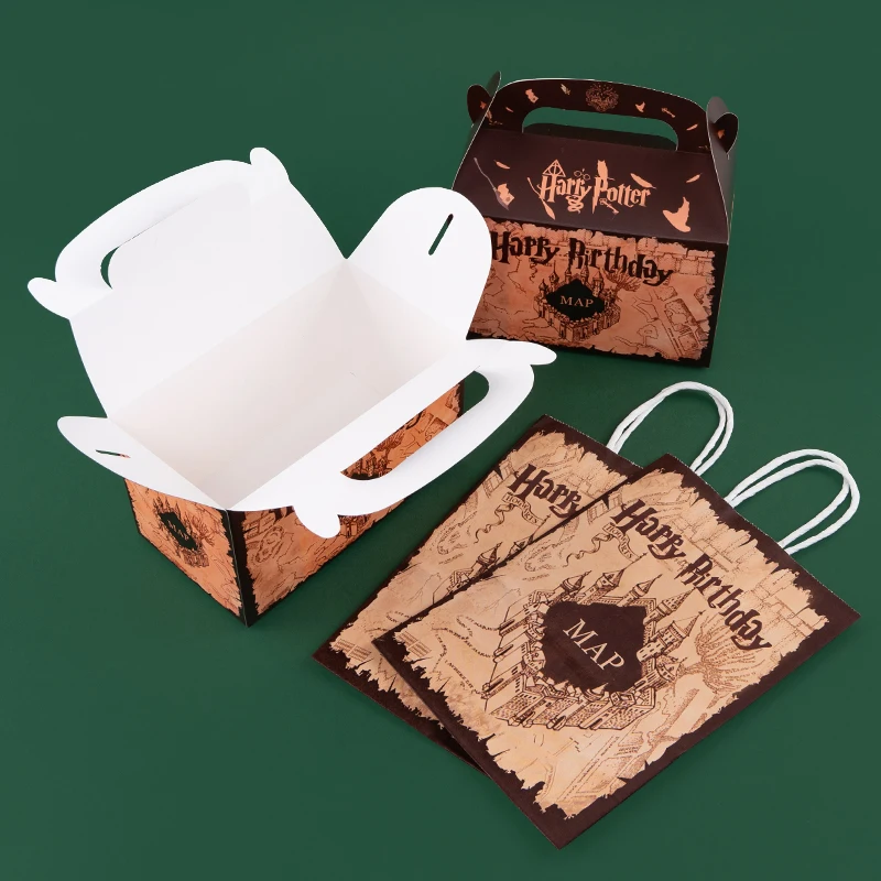 Birthday Gift Box and Bag Set – Marauder’s Map Inspired Party Favor Packaging for Candy, Chocolate, Snacks – Perfect for Birthday Parties, Baby Showers, Wizard Theme Events - 图片 4