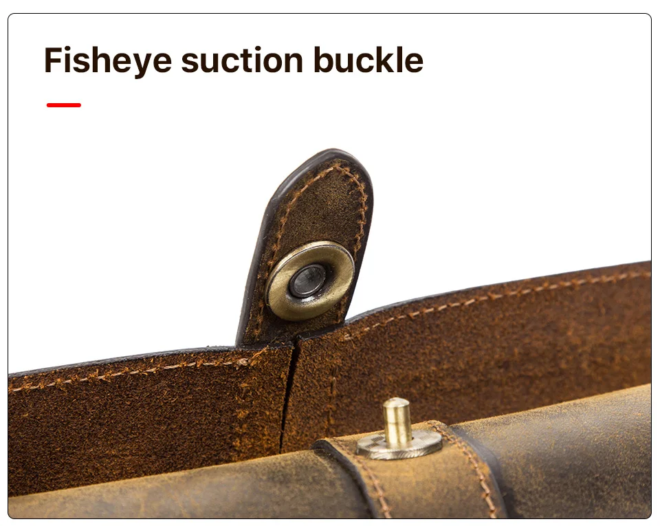 Crazy Horse Leather Watch Roll Case – Travel Watch Organizer for 2/3/4 Slots, Hand-Stitched Genuine Leather Storage for Men’s Watches – Portable Vintage Style Watch Holder Gift Box 7