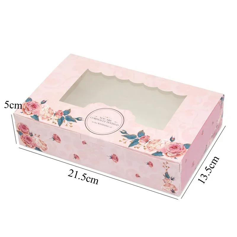 10PCS Mini Mooncake Gift Boxes with Clear Window – Paper Treat Boxes for Pastries, Candies, Sweets, Cake, Holiday Favors – Ideal for Weddings, Parties, Navidad Festival, Takeout & Dessert Packaging - 图片 7