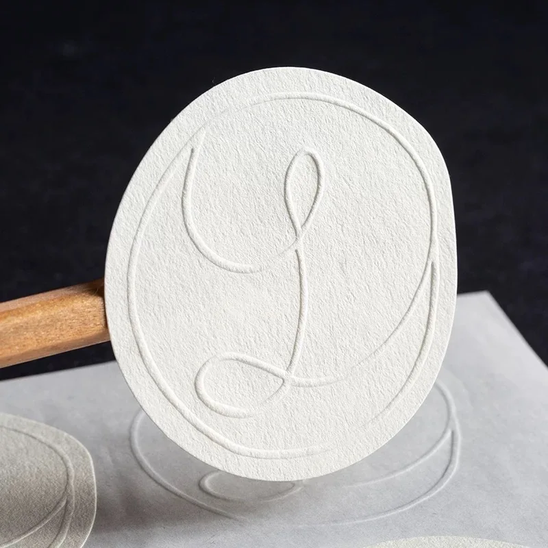 100pcs Custom Embossed White Stickers – Personalized Adhesive Seals with Name, Logo or Text – Elegant Labels for Weddings, Events, Parties, Business Branding, Gift Wrap, and Packaging 11