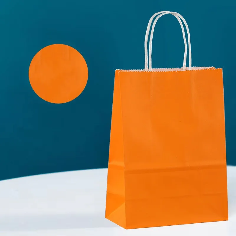 Kraft Paper Gift Bag – Reusable Shopping & Packaging Bag with Handles for Wedding, Party, Business, Retail Use, Ideal for Craft Gifts, Groceries, Eco-Friendly and Sturdy 16