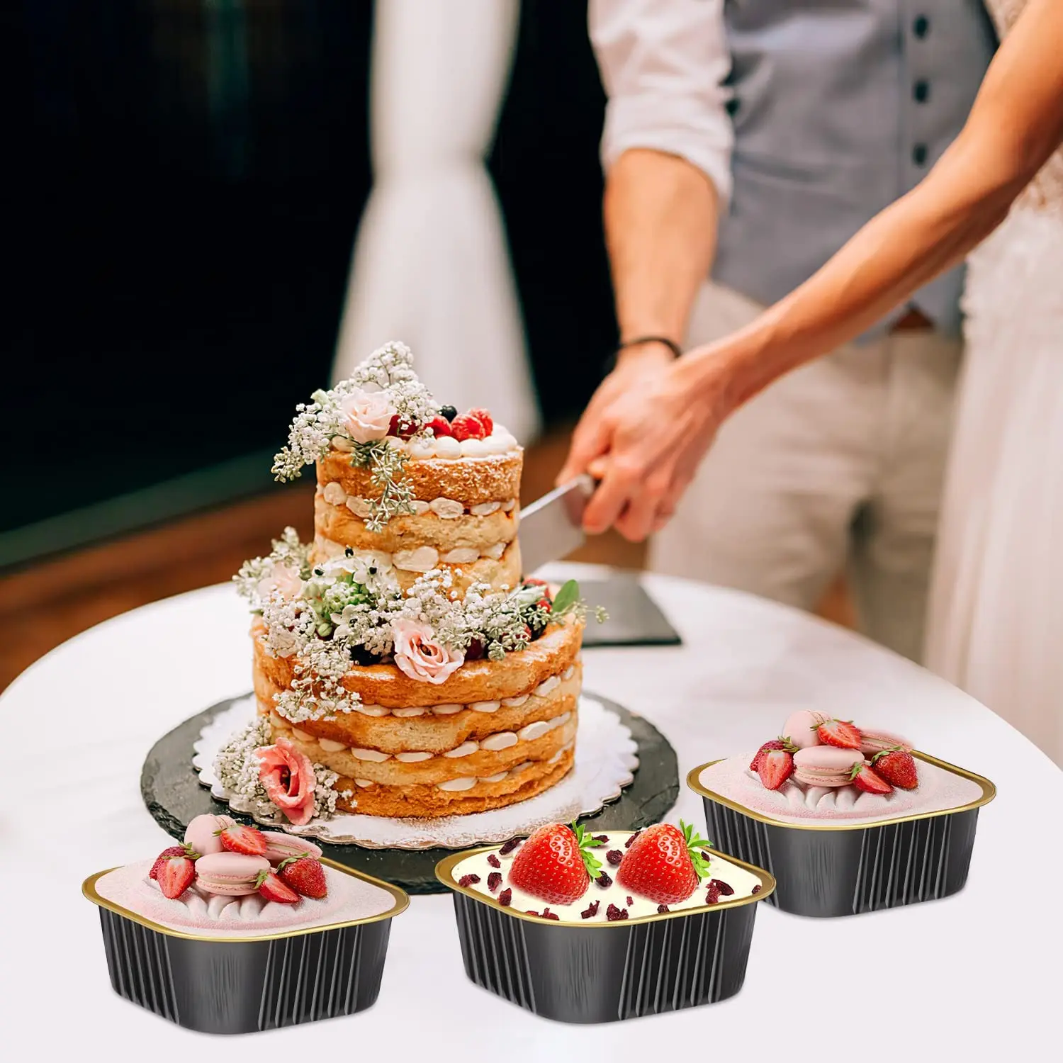 50PCS Kraft Paper Candy Gift Boxes with Ribbons – DIY Folding Favor Boxes for Wedding, Birthday, Baby Shower, Party Decorations – Elegant Bowknot Design – Easy Assembly – 6x6x10cm 6