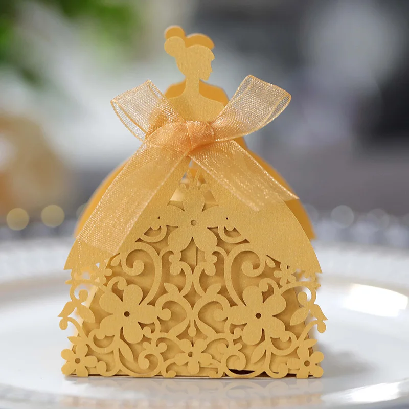 Laser Cut Pearl Paper Gift Boxes with Ribbon – Elegant Candy Chocolate Packaging for Wedding Favors, Engagements, Baby Showers, Birthday Parties, Bridal Showers, and Holiday Celebrations - 图片 13