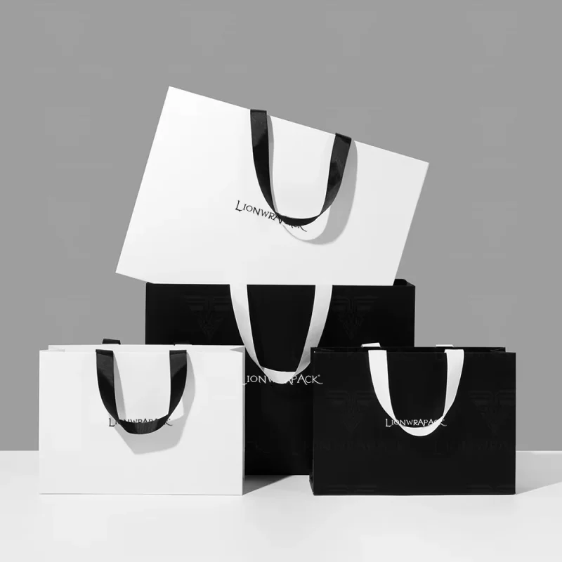 Custom Luxury Paper Gift Bag – Premium Shopping Bag with Handle for Retail, Gift Wrapping, Events, Packaging, Custom Size and Foil Logo Printing Available, Ideal for Boutique & Branding Use 4