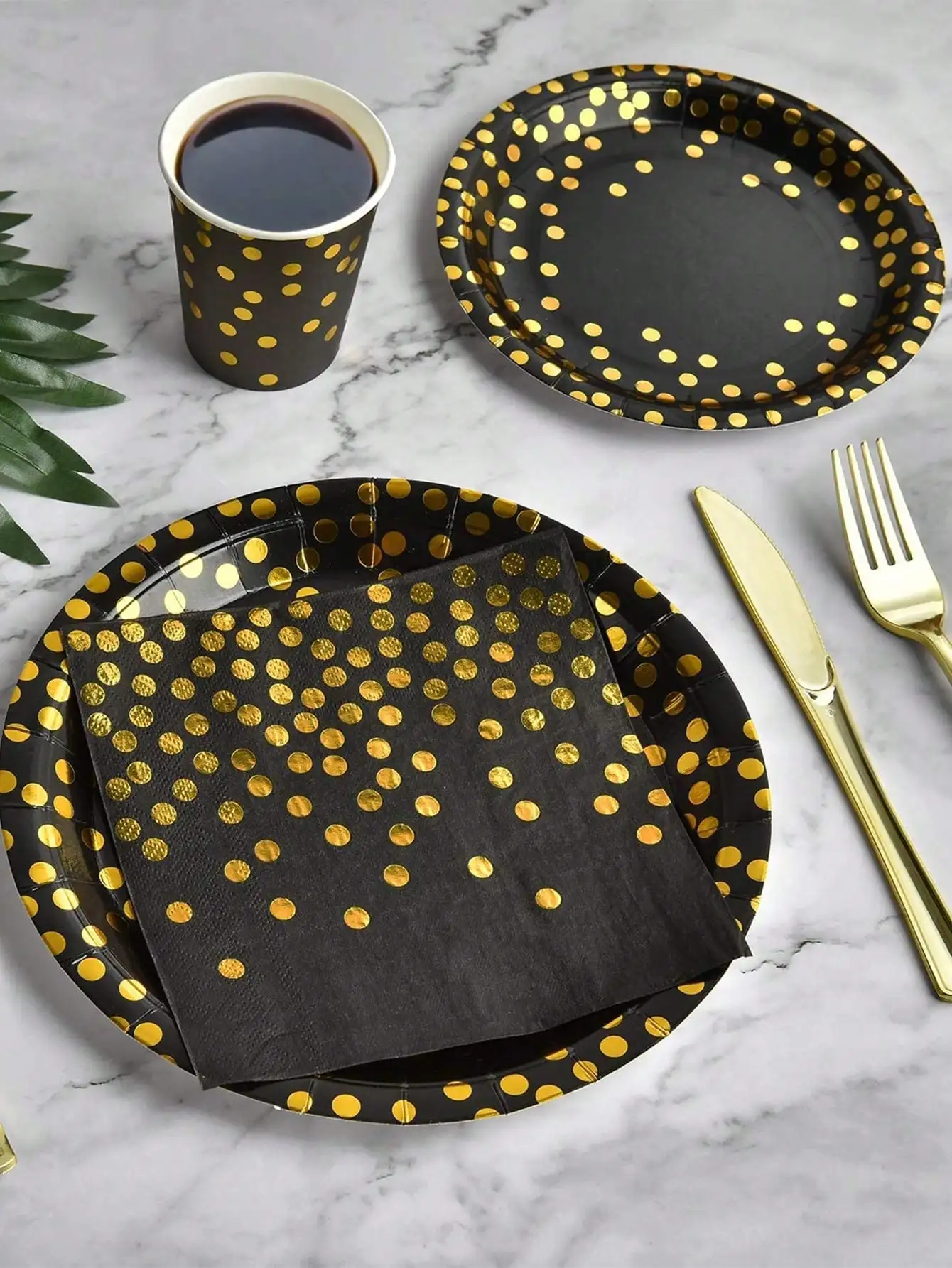 200PCS Disposable Paper Plates and Napkins Set – 9” & 7” Plates, Cups, Straws, Napkins – Floral Party Tableware for Birthday, Baby Shower, Wedding, Picnic – Serves 25 Guests 4