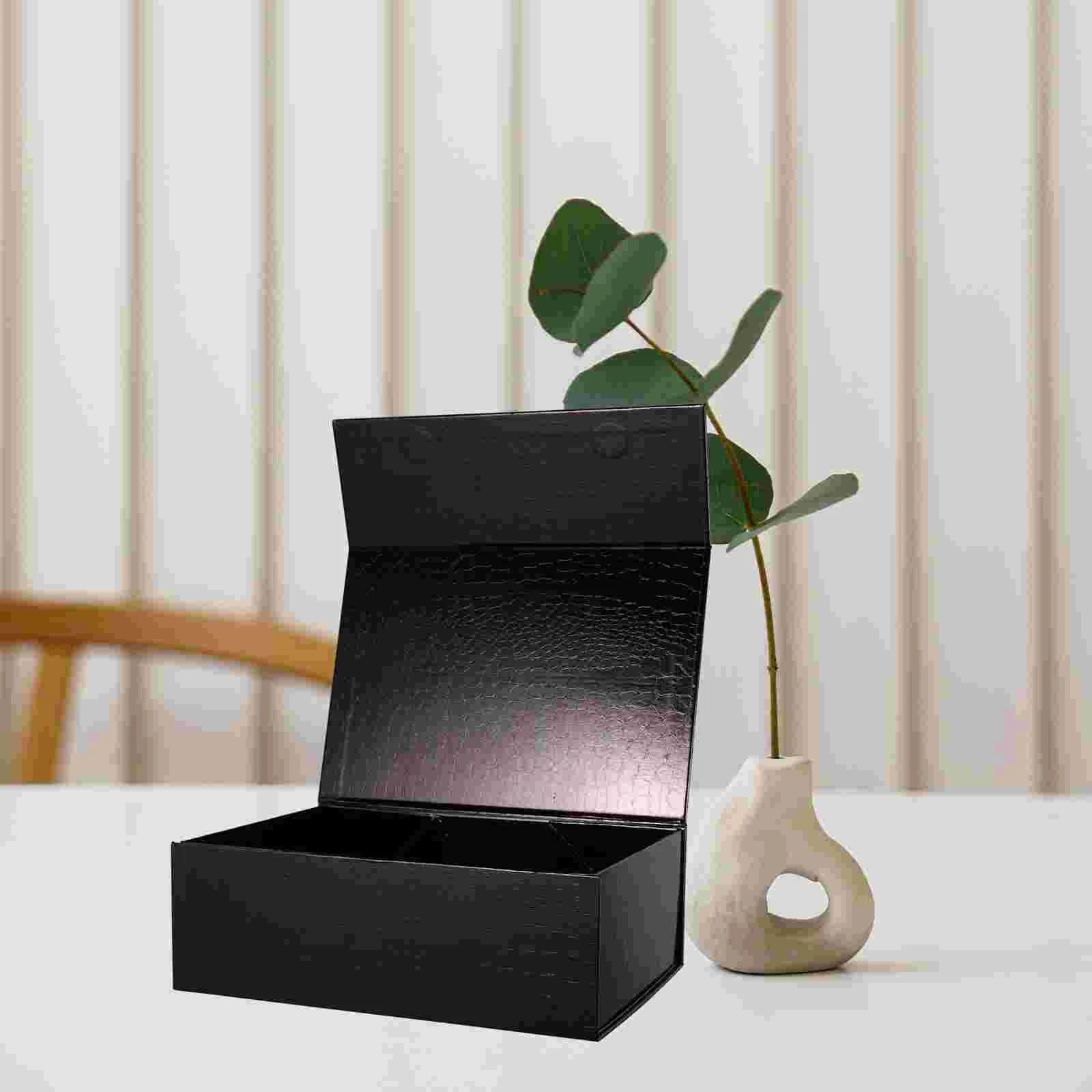 Folding Magnetic Gift Box with Round Lid – Ideal for keys, trinkets, or car-themed gifts. Sturdy cardboard design, perfect for bridesmaid proposals, centerpieces, and oversized elegant packaging. - 图片 3