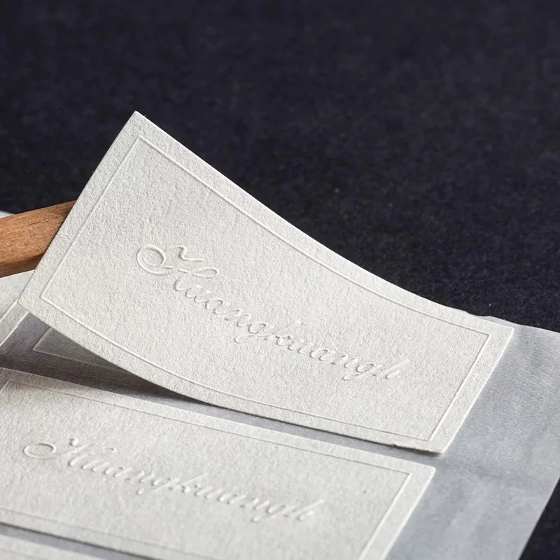 100pcs Custom Embossed White Stickers – Personalized Adhesive Seals with Name, Logo or Text – Elegant Labels for Weddings, Events, Parties, Business Branding, Gift Wrap, and Packaging 10