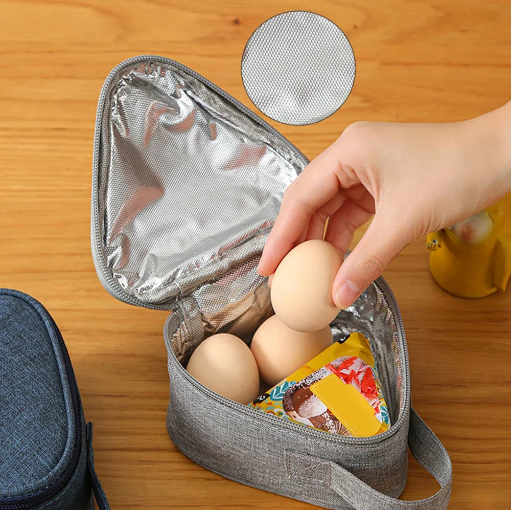 Insulated Triangle Lunch Bag – Milk Carton Design, Waterproof & Portable – Triangle Bento Bag for Sandwich, Egg, Kids & Adults – Picnic, School & Work – Compact Thermal Food Tote