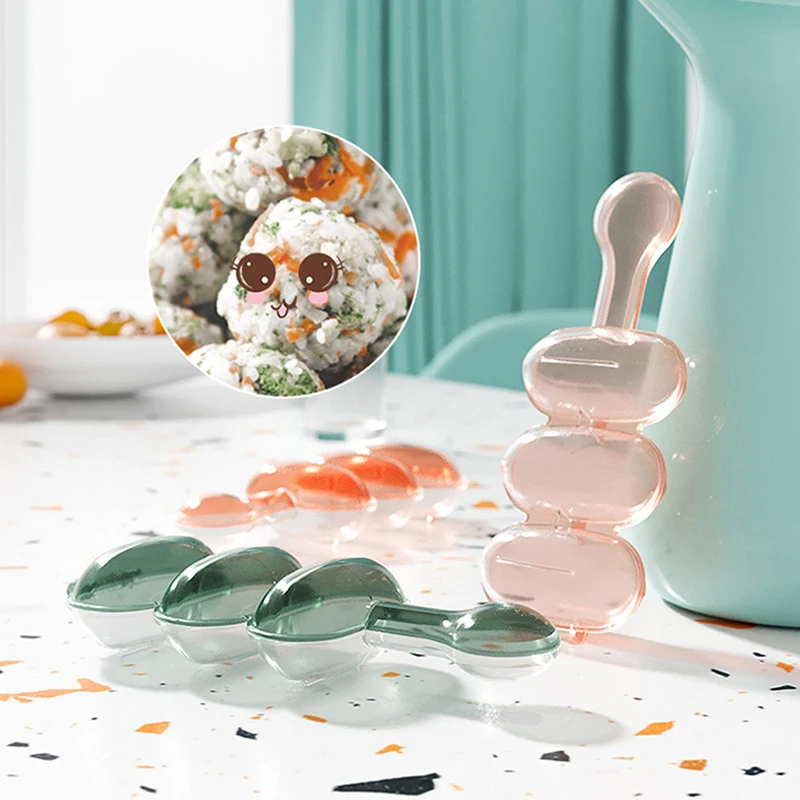 Onigiri & Sushi Rice Mold Kit – 5PCS Non‑Stick Triangle & Rectangular Molds with Scoop – DIY Rice Ball Maker for Bento Box, Kids Meal, Japanese Snack, Lunch Prep, Easy to Use & Clean