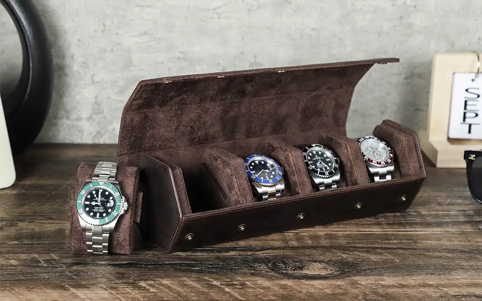 Travel Watch Organizer | Luxury 8-Slot PU Leather Watch Box Organizer – Soft Velvet Interior Display Case for Men’s & Women’s Watches, Jewelry Storage – Elegant Gift for Birthdays, Holidays & Collectors 4