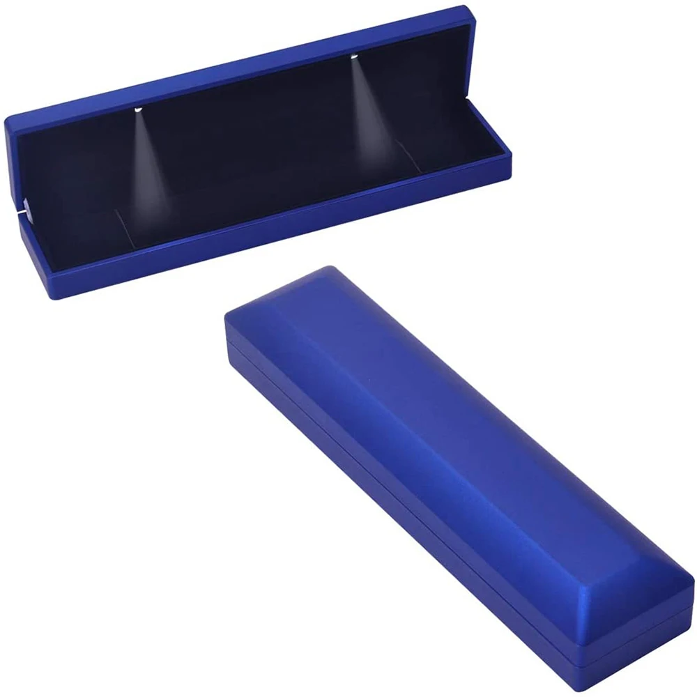 LED Necklace Jewelry Gift Box – Elegant Long Chain & Bracelet Storage Case with Soft Velvet Interior, Built-In Light for Sparkle Effect – Ideal Display for Wedding, Engagement, Anniversary 9