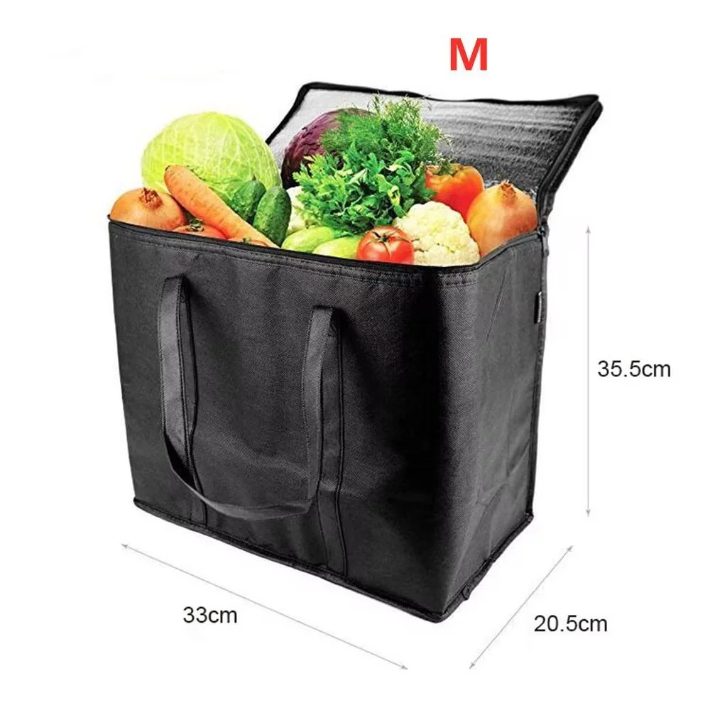 Large Capacity Insulated Grocery Bag – Reusable Foldable Soft Cooler Tote for Hot & Cold Food, Takeout, Meal Delivery, Shopping, Picnic – Lightweight & Durable Thermal Bag 6