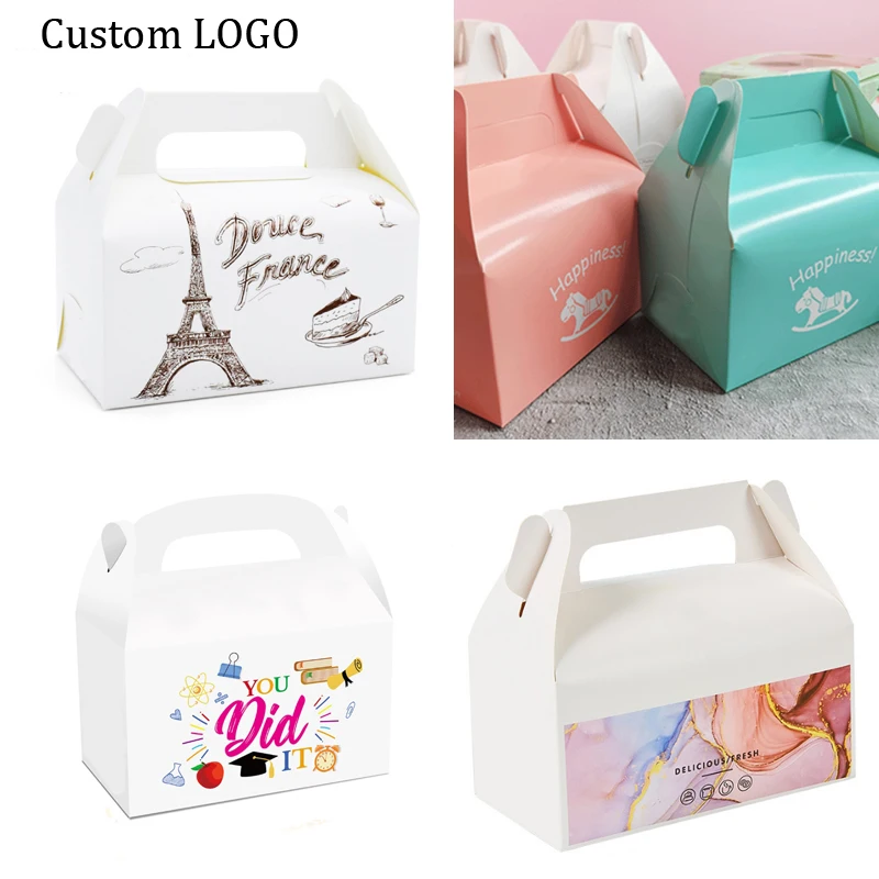 Kraft Paper Gift Boxes Foldable – Brown Favor Boxes with Custom Logo Option for Candy, Pastry, Cake Packaging – Ideal for Weddings, Birthdays, Baby Showers, and Party Treats