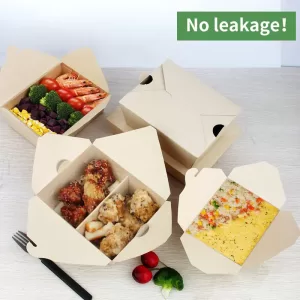Biodegradable 2-Compartment Food Containers with Lids – Eco-friendly bamboo pulp meal b... - SKU FCL21257 - UGI Packaging