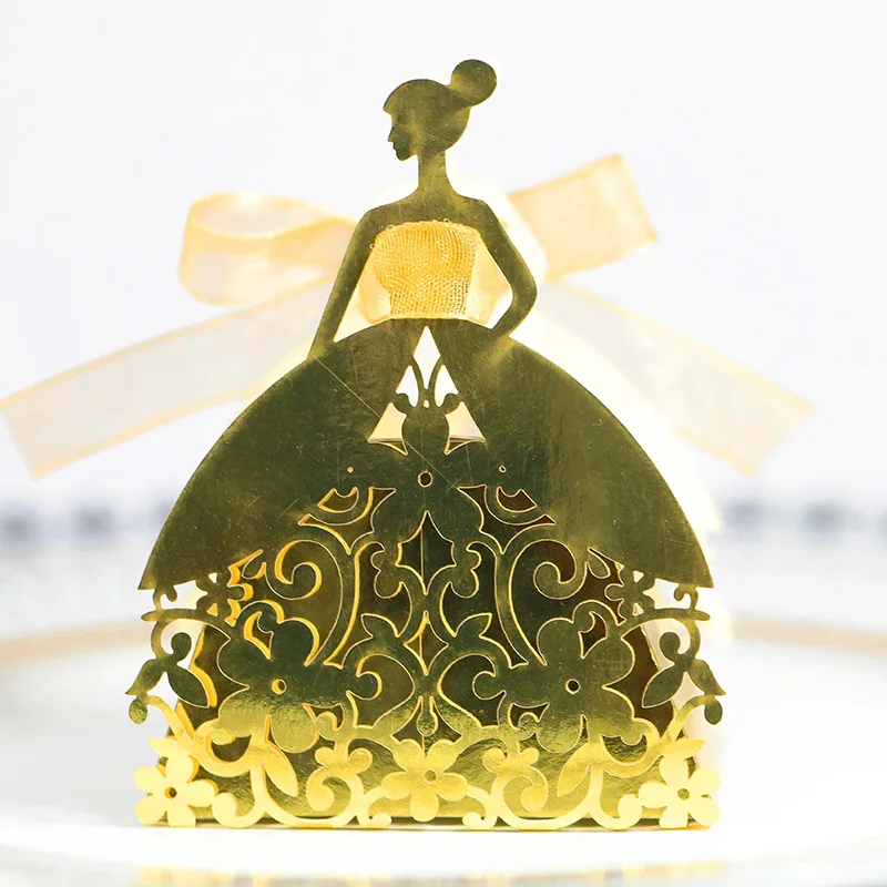 Laser Cut Pearl Paper Gift Boxes with Ribbon – Elegant Candy Chocolate Packaging for Wedding Favors, Engagements, Baby Showers, Birthday Parties, Bridal Showers, and Holiday Celebrations - 图片 3