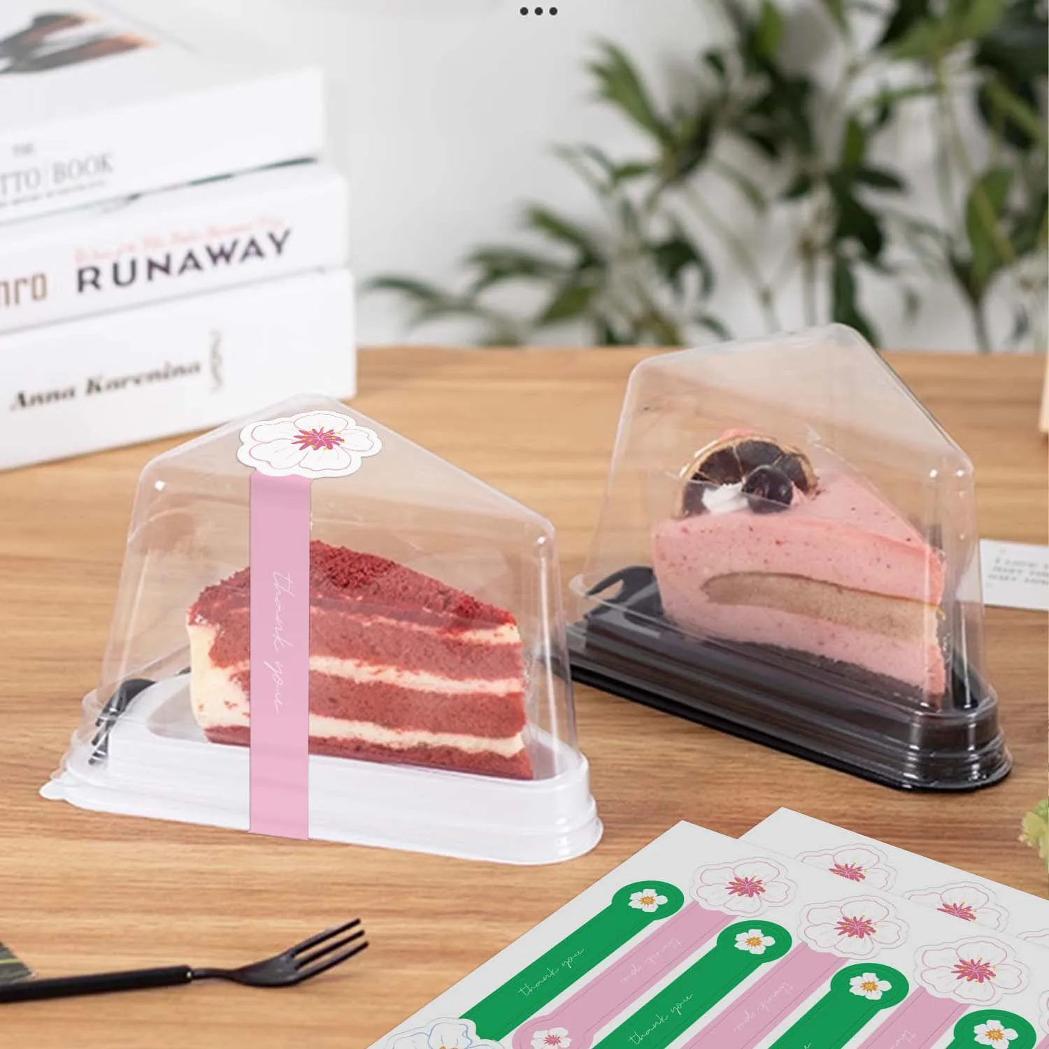 100pcs Thank You Stickers – 3x10cm Black Gold Foil Adhesive Labels for Cake Boxes, Gift Bags, Baking & Packaging – Long Rectangle Sealing Tags for Small Business, Weddings & Parties 3