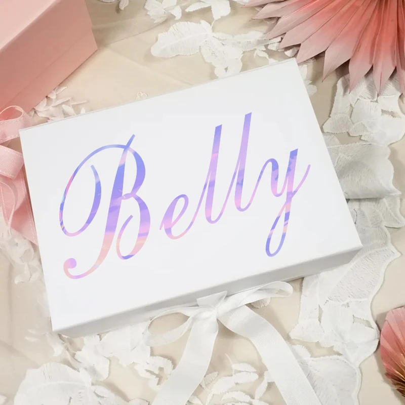 Custom Name Vinyl Decal Sticker for Gift Box Decoration – Personalized Removable Sticker for Weddings, Birthdays, Bridesmaid Proposals, Christmas, and Special Occasions