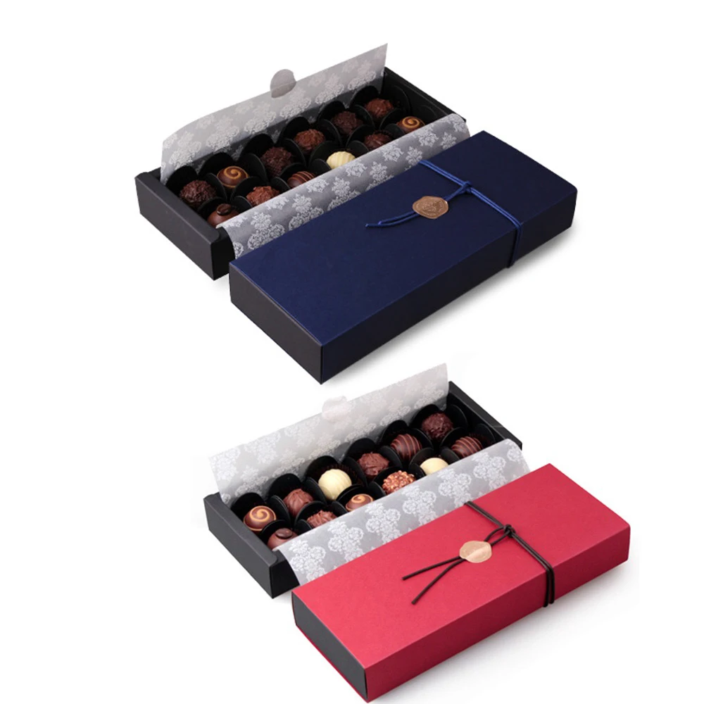 Chocolate Paper Gift Box – Perfect for Valentine's Day, Christmas, Birthdays, and Parties. Ideal for packing chocolates, small gifts, or treats with a festive and elegant presentation design.