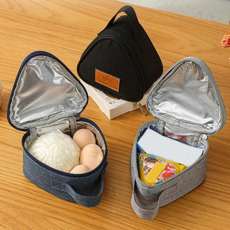 Insulated Triangle Lunch Bag – Milk Carton Design, Waterproof & Portable – Triangle Bento Bag for Sandwich, Egg, Kids & Adults – Picnic, School & Work – Compact Thermal Food Tote - 图片 2