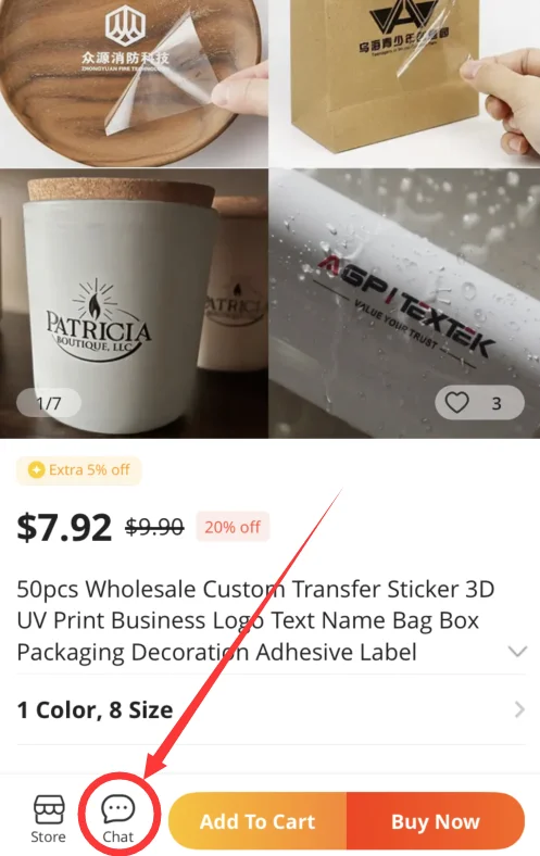 Custom 3D UV Transfer Stickers – Personalized Waterproof Vinyl Decals with Logo or Text for Business Packaging, Boxes, Bags, Gift Wrapping, and Branding – Easy Peel & Stick Design