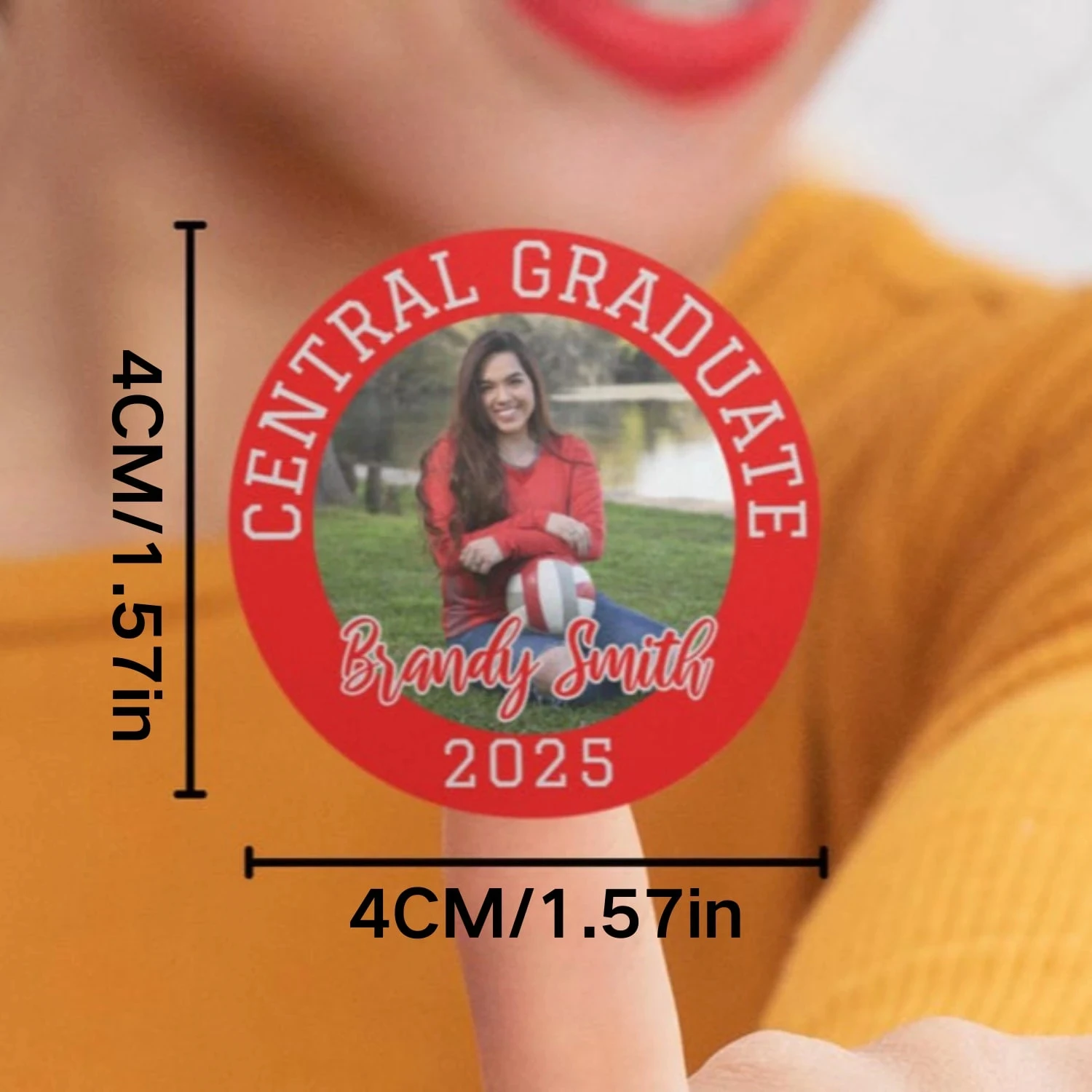 48pcs Custom Graduation Photo Stickers – 4CM Waterproof Vinyl Labels with Personalized Text – Thank You Stickers for Graduation Party Favors, Gift Bags, Envelopes, Bottles & Event Decor - 图片 5