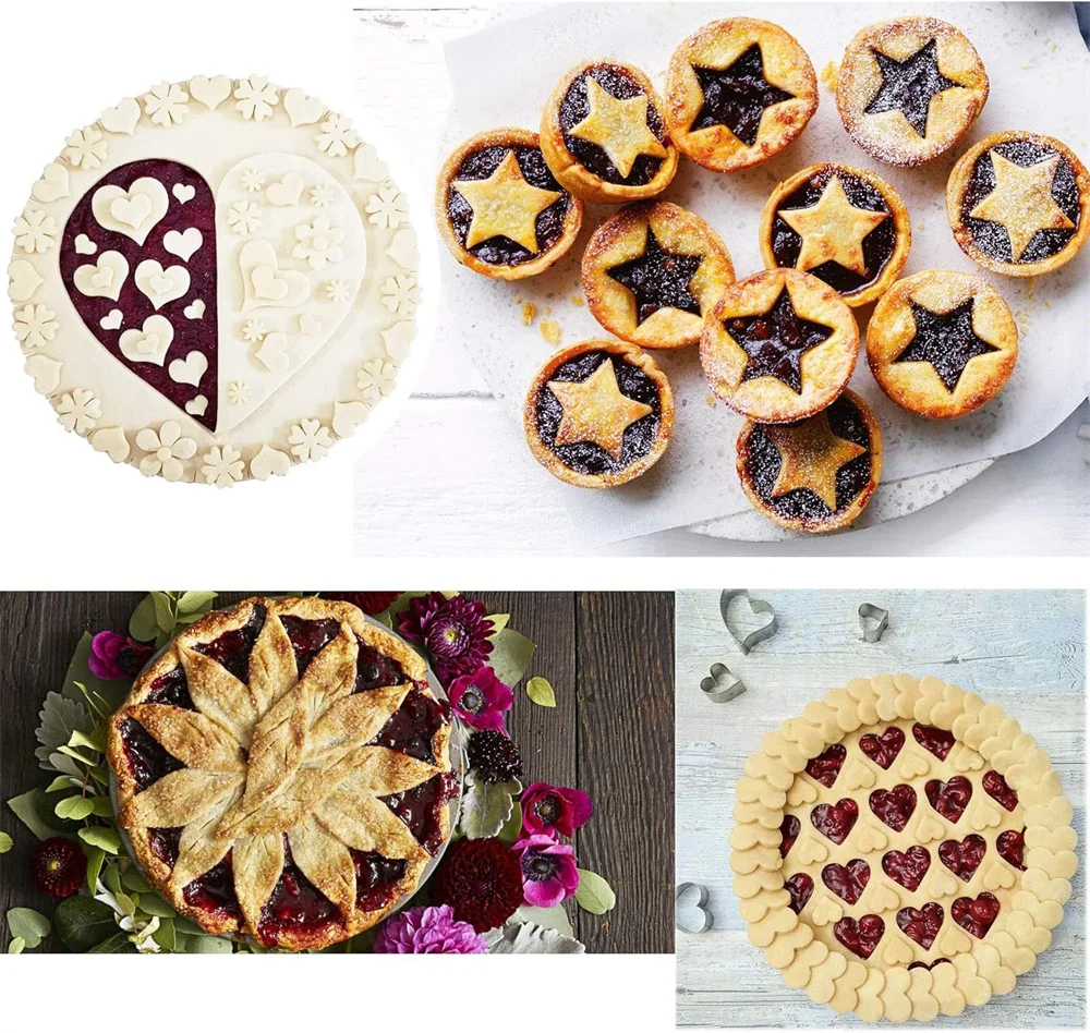 30pcs Stainless Steel Cookie Cutter Set – Includes various shapes for DIY fondant, cake decorating, and pastry making. Durable, easy to clean, perfect for baking lovers and creative kitchen use. 11