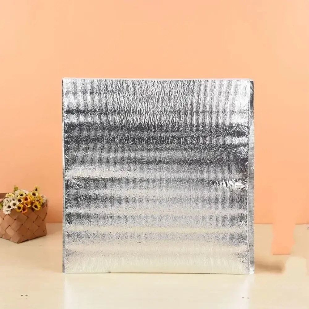 Aluminum Foil Insulated Cooler Bag – Foldable Thermal Tote for Food, Drinks, Delivery, and Picnic – Portable Waterproof Packing Bag for Takeout, Grocery, or Outdoor Use 4