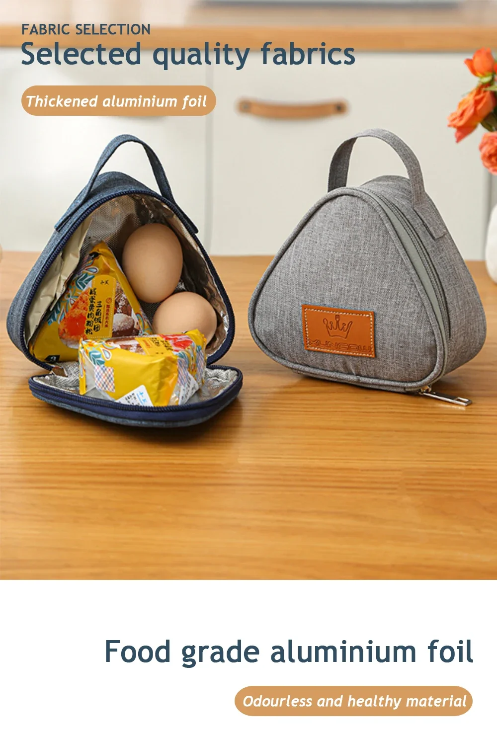 Insulated Triangle Lunch Bag – Milk Carton Design, Waterproof & Portable – Triangle Bento Bag for Sandwich, Egg, Kids & Adults – Picnic, School & Work – Compact Thermal Food Tote