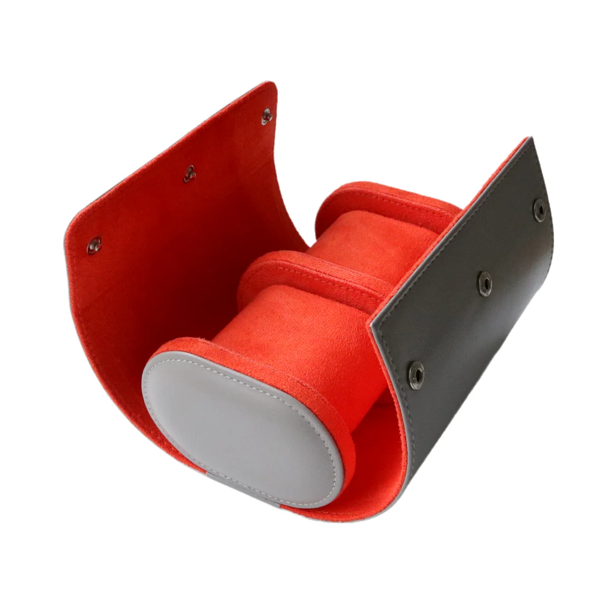 Travel Watch Organizer | Custom Blue PU Leather Travel Watch Roll Case – Embossed Logo, Velvet Suede Interior, Single/Double/Triple Slot Organizer – Portable Watch Storage for Travel & Gifting 11