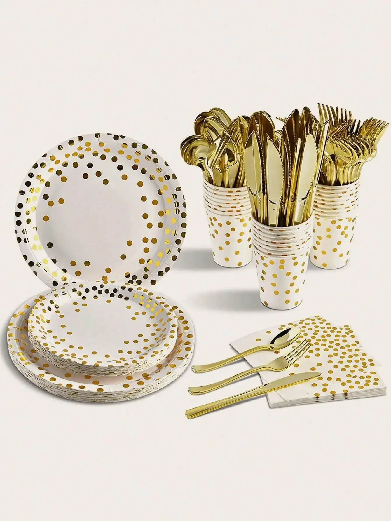 200PCS Disposable Paper Plates and Napkins Set – 9” & 7” Plates, Cups, Straws, Napkins – Floral Party Tableware for Birthday, Baby Shower, Wedding, Picnic – Serves 25 Guests