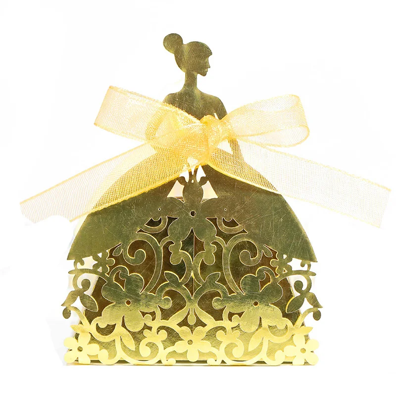 Laser Cut Pearl Paper Gift Boxes with Ribbon – Elegant Candy Chocolate Packaging for Wedding Favors, Engagements, Baby Showers, Birthday Parties, Bridal Showers, and Holiday Celebrations - 图片 11