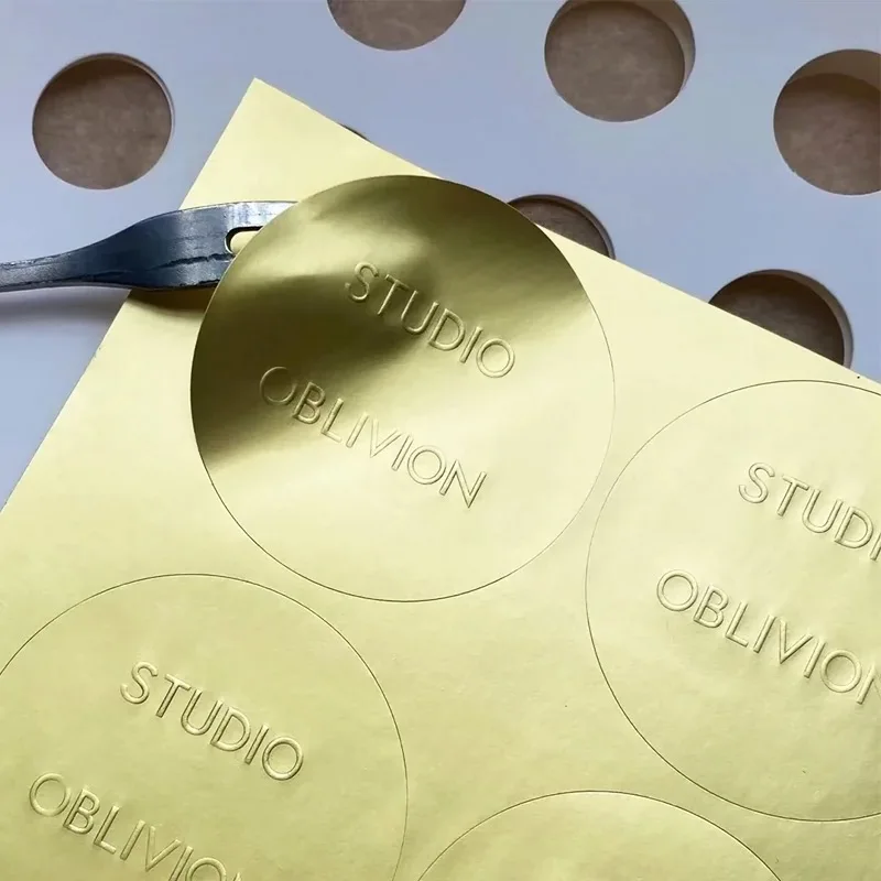 100pcs Custom Embossed White Stickers – Personalized Adhesive Seals with Name, Logo or Text – Elegant Labels for Weddings, Events, Parties, Business Branding, Gift Wrap, and Packaging 1