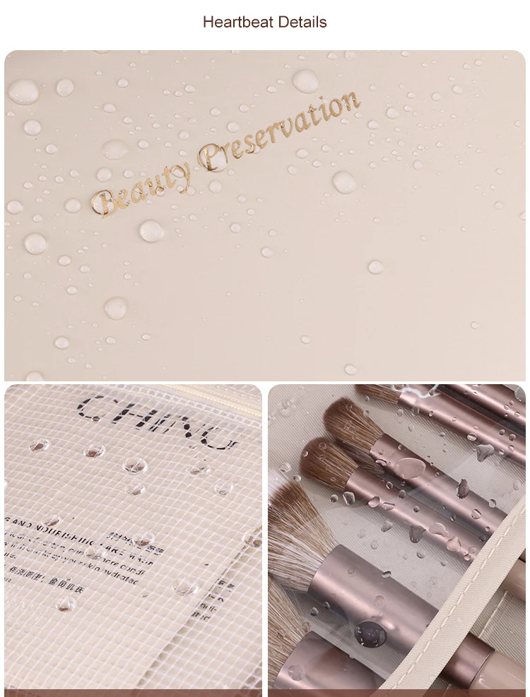 PU Leather Waterproof Cosmetic Bag with Compartments – Large Capacity Makeup Organizer for Travel, Toiletries, Brushes & Skincare – Portable Multifunctional Wash Pouch 14