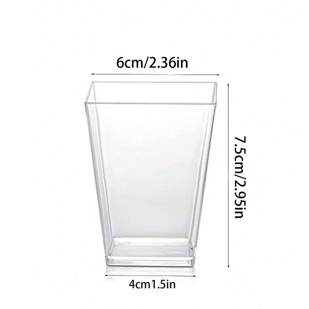 10pcs Mini Heart-Shaped Clear Plastic Dessert Cups – Reusable 2oz Bowls for Ice Cream, Pudding, Mousse, Jelly, Parfaits – Elegant Disposable Appetizer Cups for Weddings, Parties, Catering Events 4