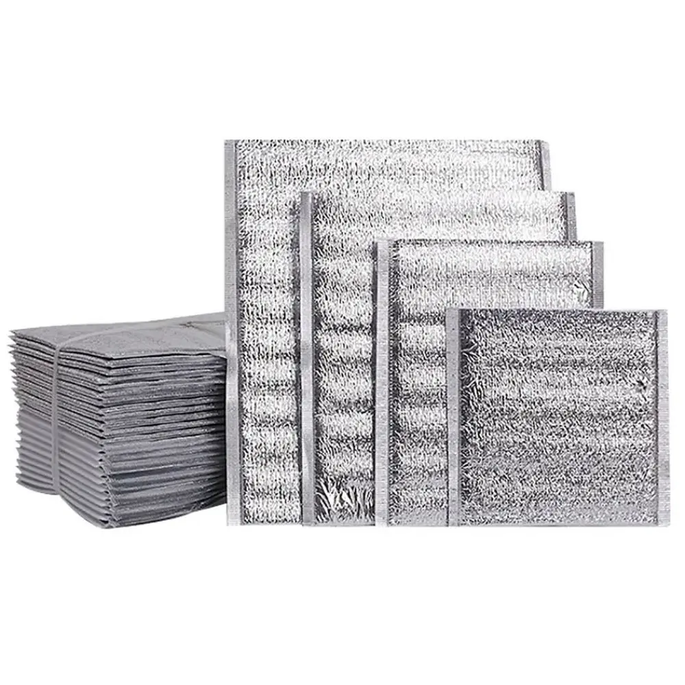 Aluminum Foil Insulated Cooler Bag – Foldable Thermal Tote for Food, Drinks, Delivery, and Picnic – Portable Waterproof Packing Bag for Takeout, Grocery, or Outdoor Use 7