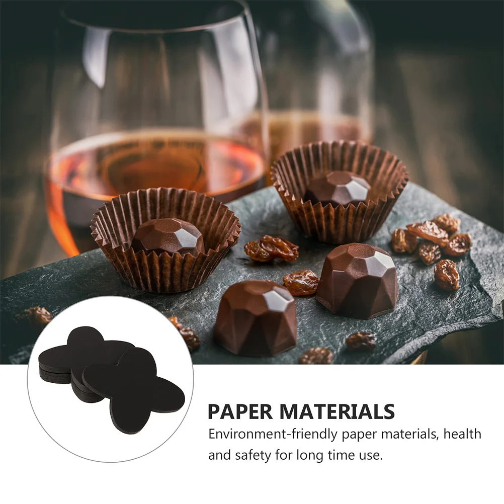 Paper Chocolate Truffle Candy Cups – Mini Cupcake Muffin Liners and Wrappers for Baking, Square Holders, Dessert Display Tray, Party Favors, Cake Trays, Candy Packaging Box - 图片 3