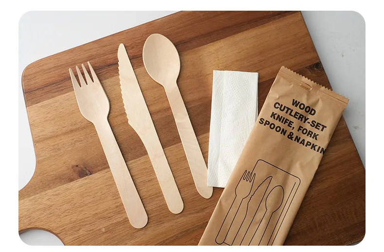 10/20PCS Disposable Cutlery Set – Individually Wrapped Knife, Fork, Spoon & Napkin – Portable Utensils for Takeout, Catering, Office, Events, Travel, School Lunch – Hygienic & Convenient 9