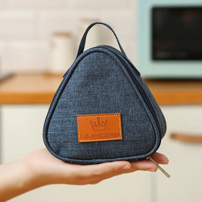 Insulated Triangle Lunch Bag – Milk Carton Design, Waterproof & Portable – Triangle Bento Bag for Sandwich, Egg, Kids & Adults – Picnic, School & Work – Compact Thermal Food Tote - 图片 5