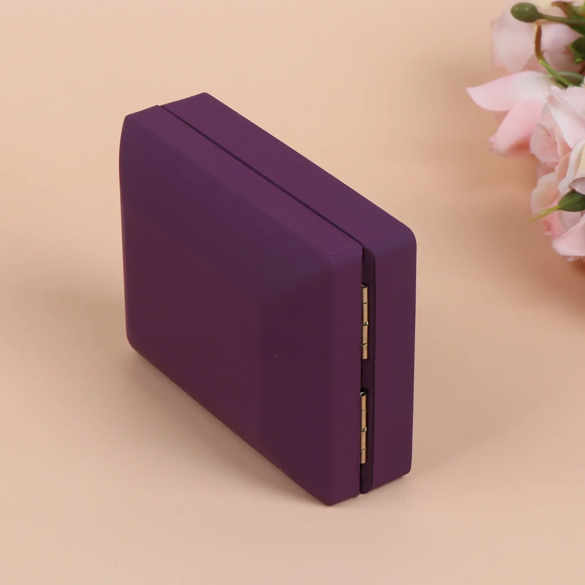 Creative LED Lighted Jewelry Gift Box in Purple (7x9x3.2cm) with built-in lighting to showcase necklaces, pendants, and other jewelry. Elegant and exquisite gift container perfect for special occasions. 3